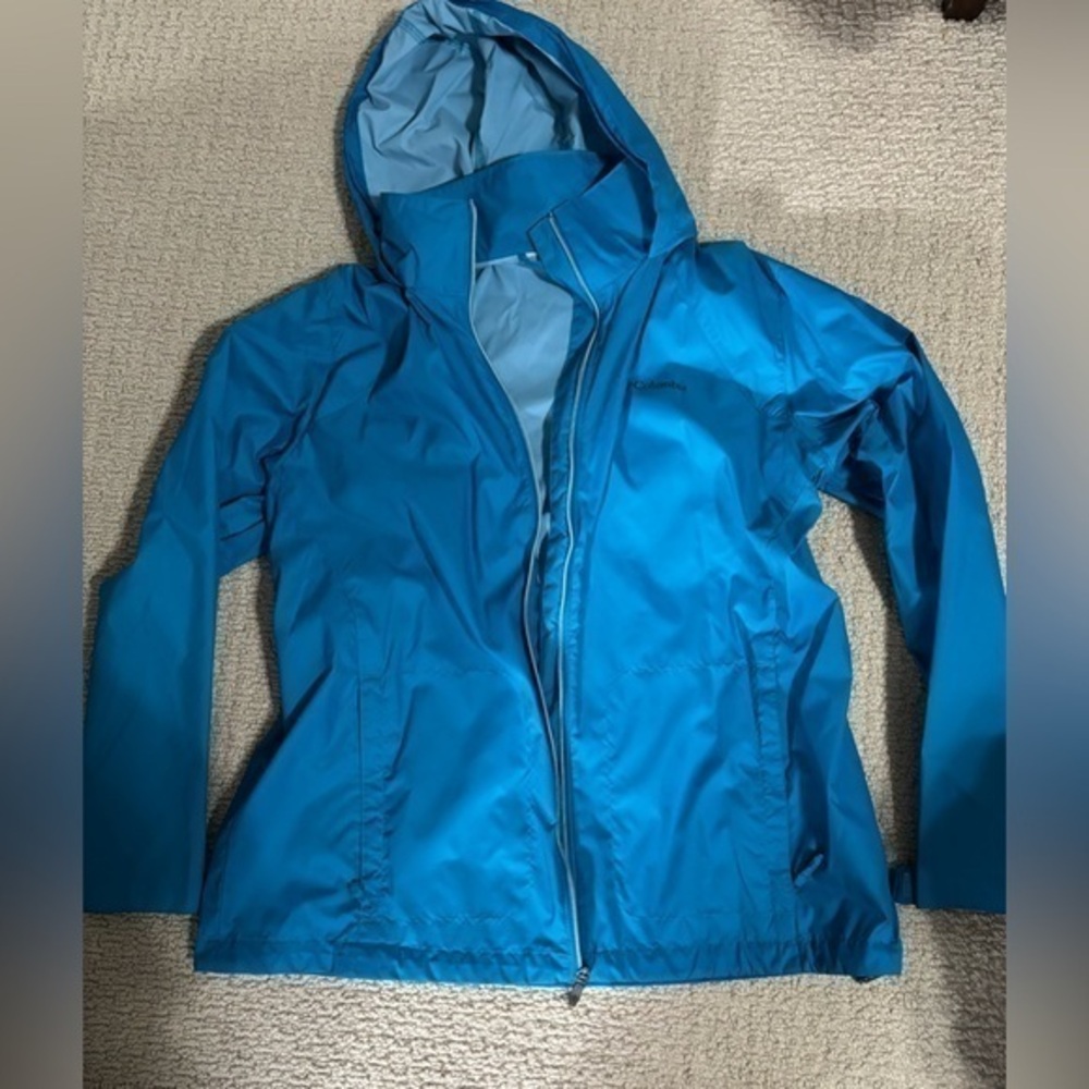Columbia Women's Jacket, teal Blue, 1X